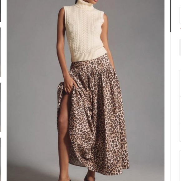 NWT Anthropologie Basque-Waist Maxi Skirt - Picture 1 of 4